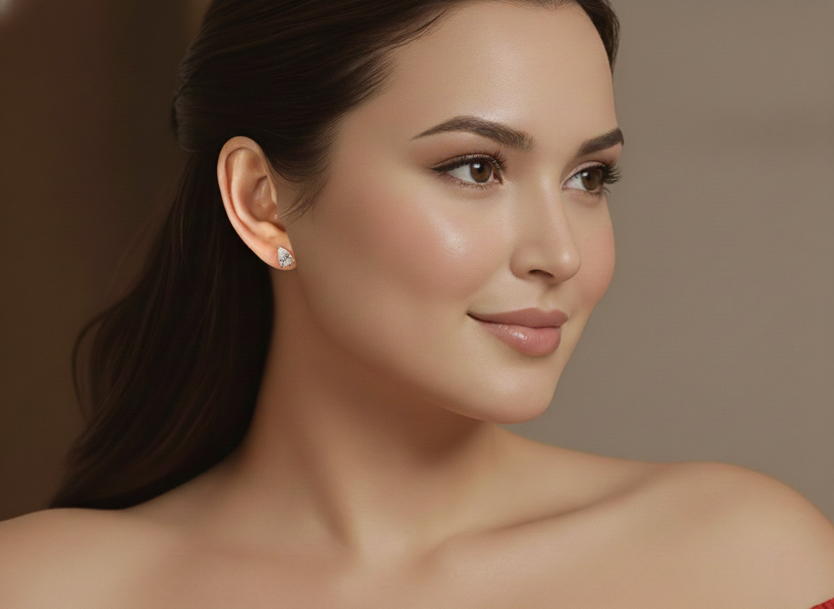 Aurora Drop – 925 Sterling Silver Moissanite Waterdrop Earrings | Gold & Platinum Finishes