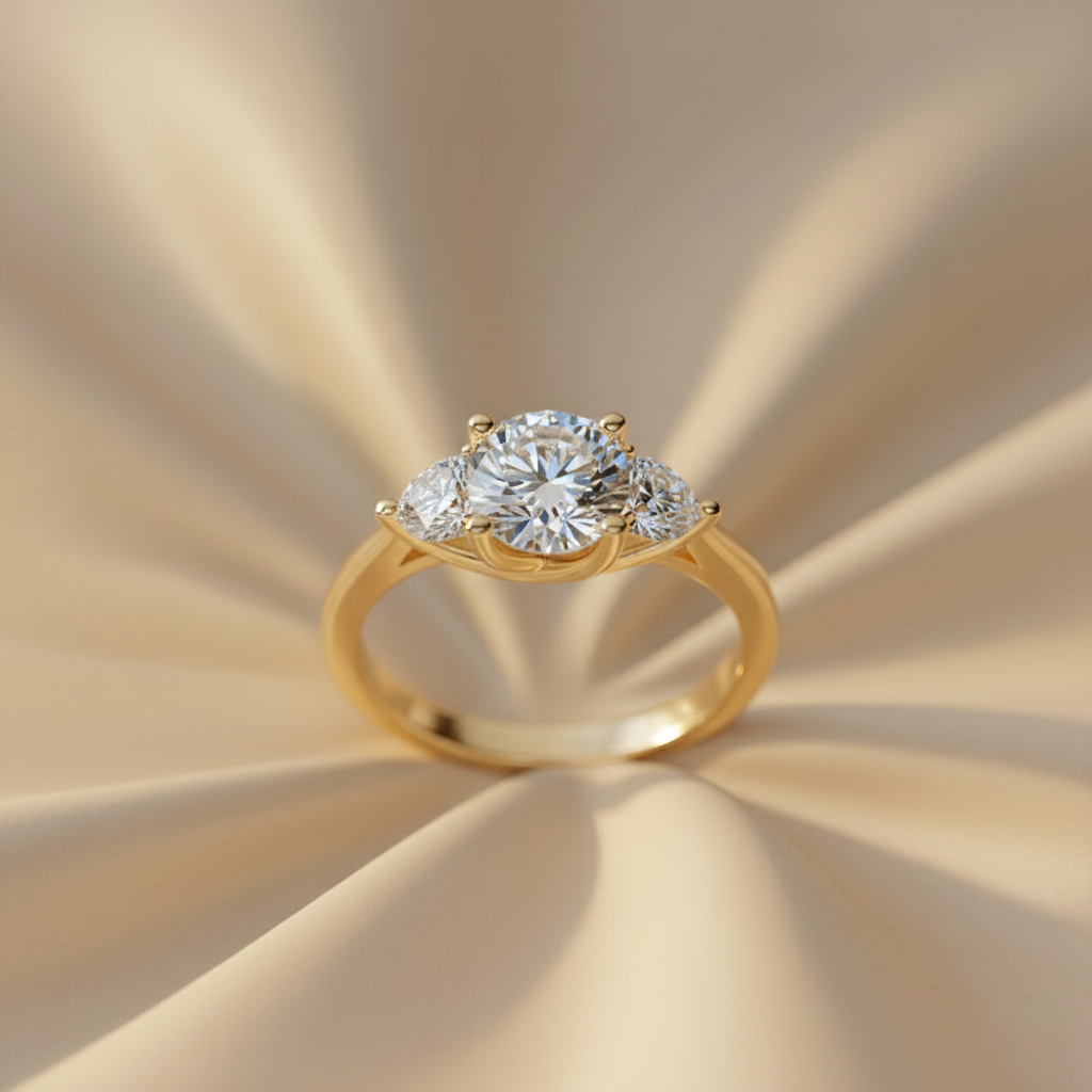 Cape Verde Radiance – 925 Sterling Silver 2-Carat Moissanite Ring | Gold & White Gold Luxury Finish