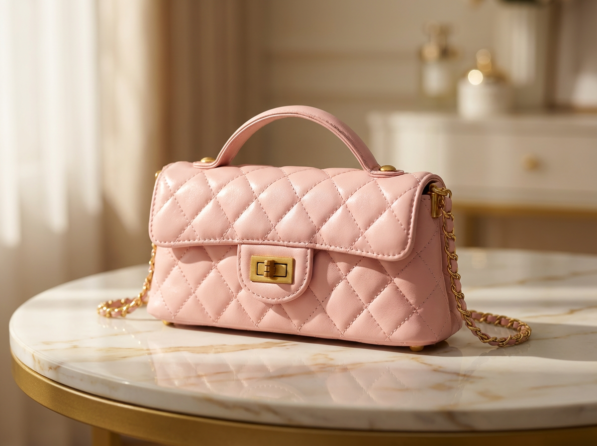 Luxe Diamond - Genuine Leather Diamond Grid Crossbody & Shoulder Bag