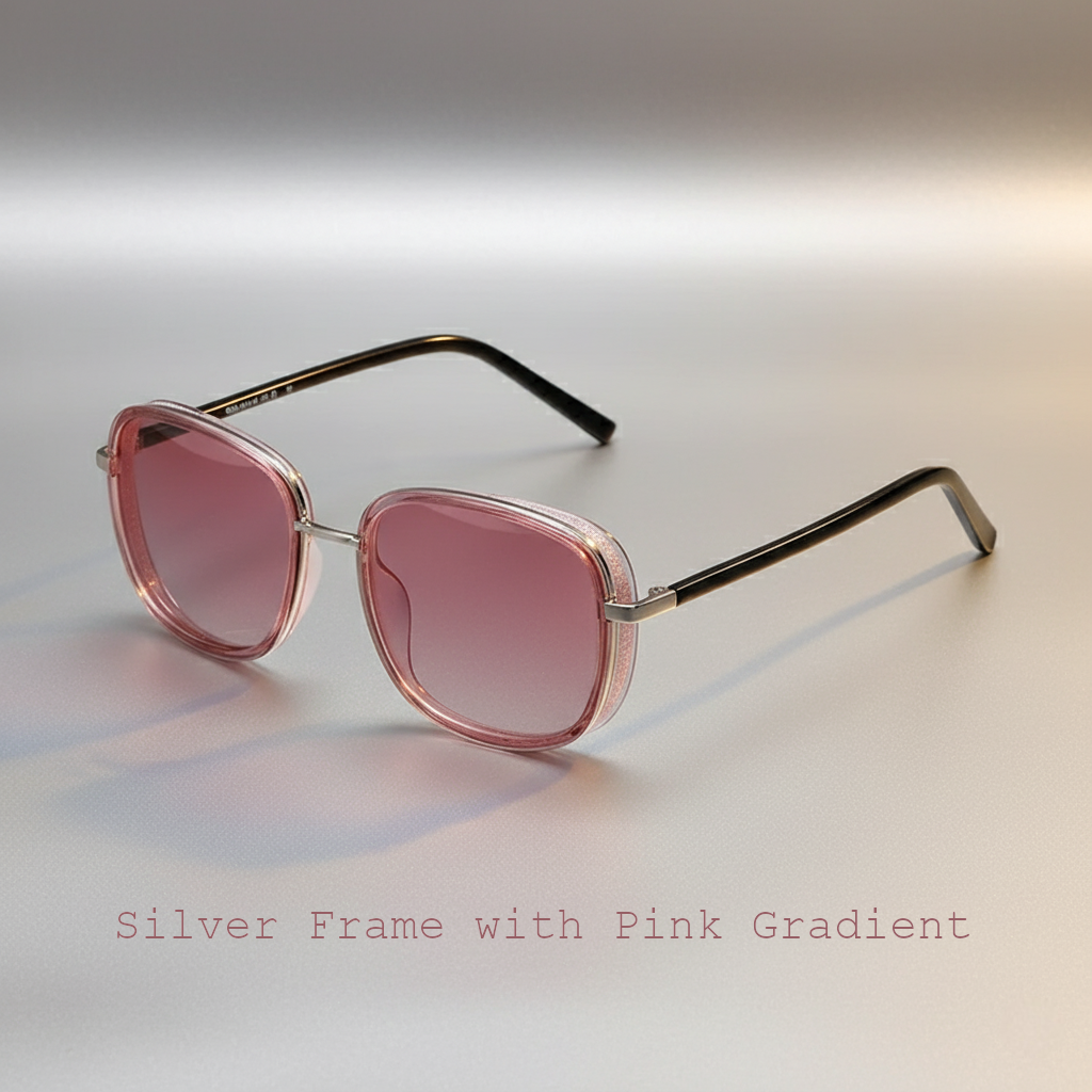 Blush Aura – Polarized Square Sunglasses for Women | UV Protection