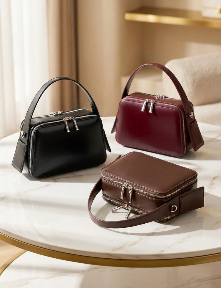 The Verona - Premium Leather Commuter Handbag | Urban Minimalist Crossbody
