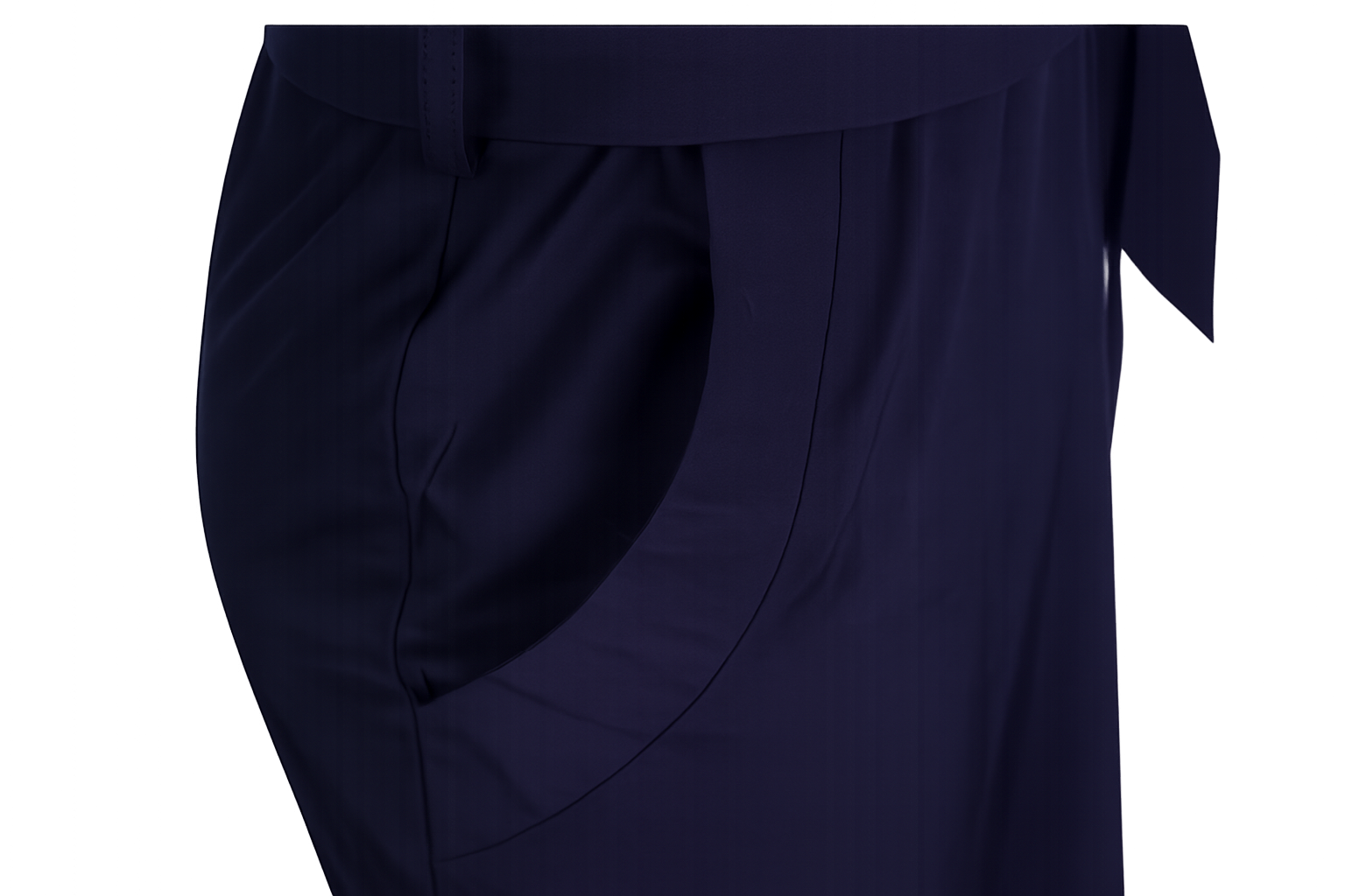 Midnight Grace - Tie Waist Midi Dress