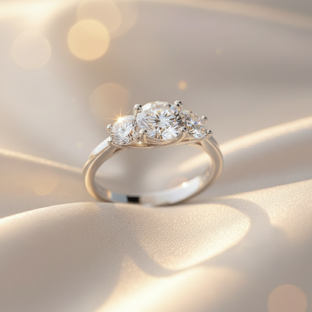 Cape Verde Radiance – 925 Sterling Silver 2-Carat Moissanite Ring | Gold & White Gold Luxury Finish