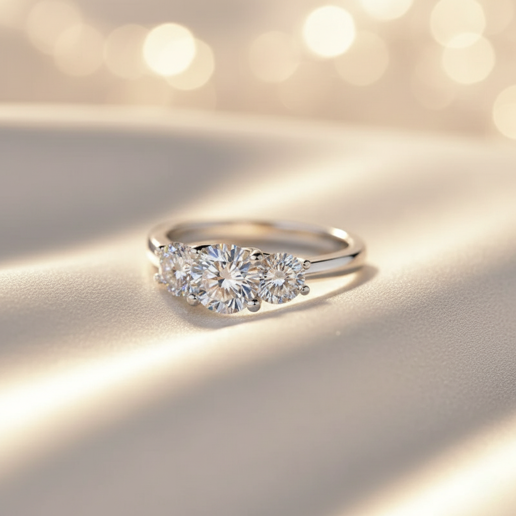 Cape Verde Radiance – 925 Sterling Silver 2-Carat Moissanite Ring | Gold & White Gold Luxury Finish