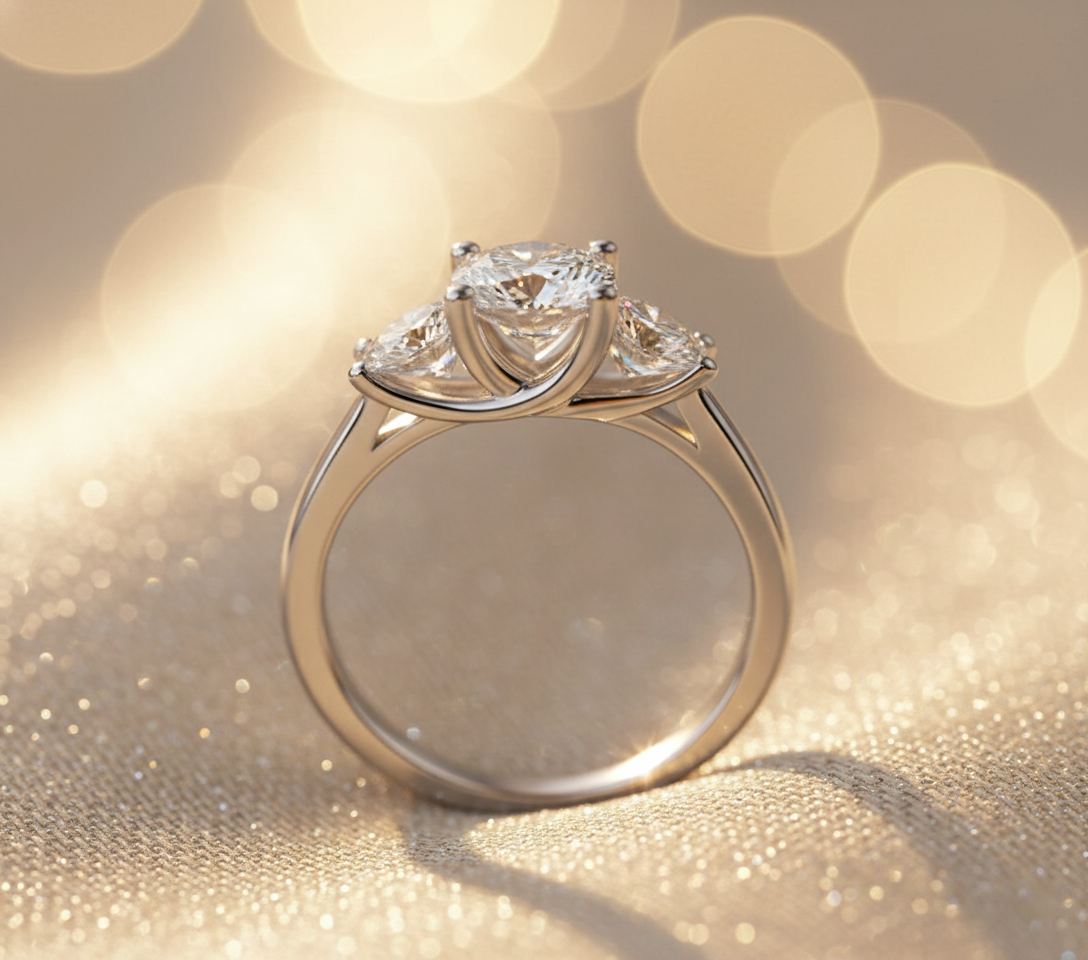 Cape Verde Radiance – 925 Sterling Silver 2-Carat Moissanite Ring | Gold & White Gold Luxury Finish