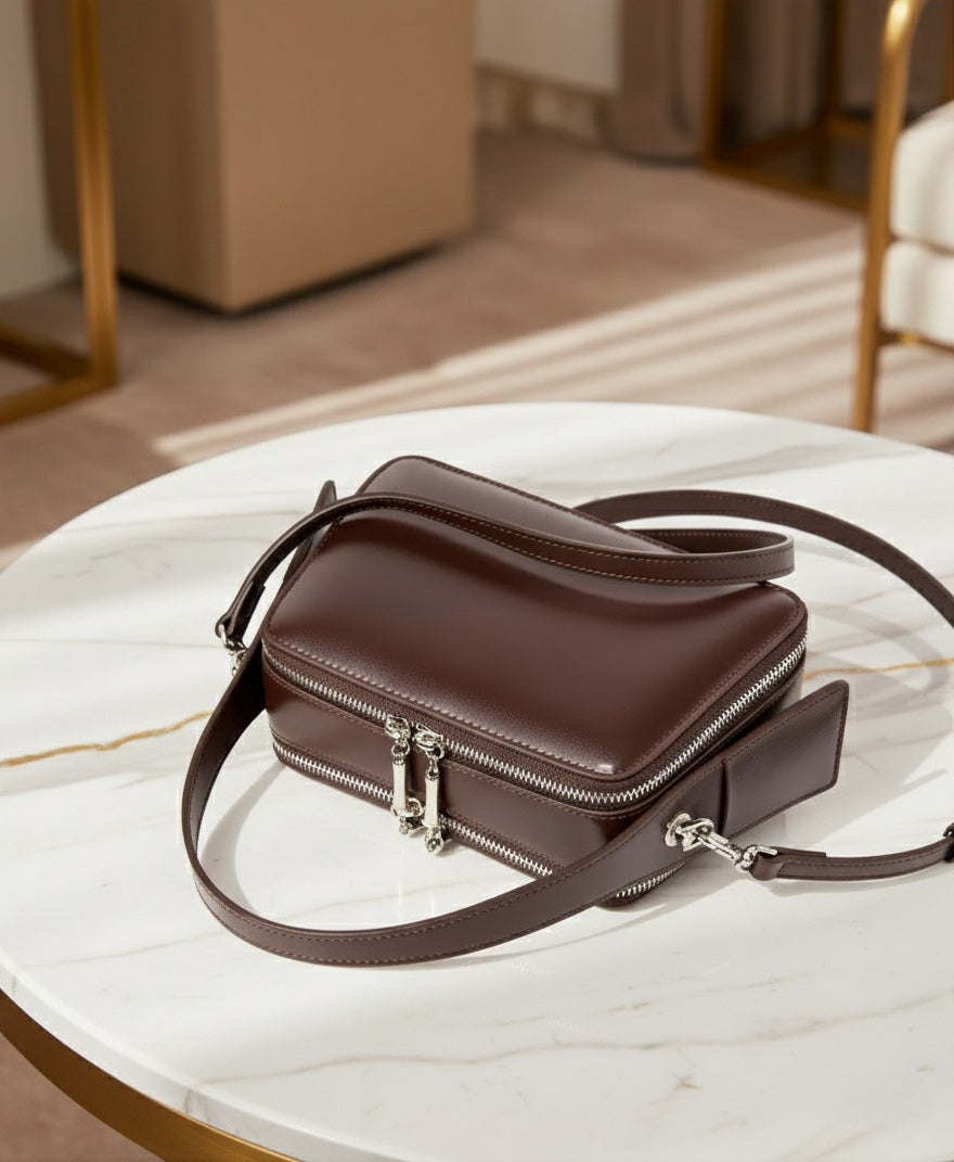 The Verona - Premium Leather Commuter Handbag | Urban Minimalist Crossbody