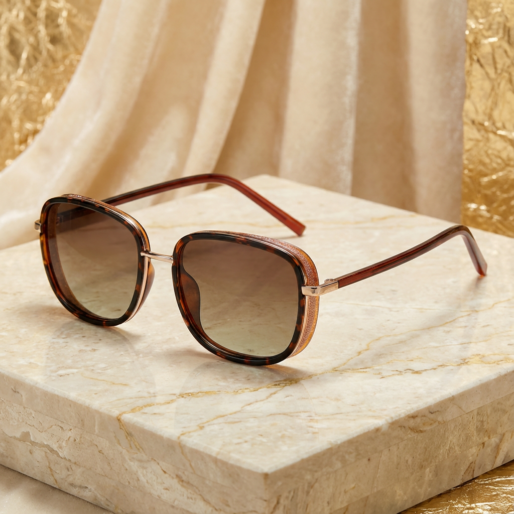 Blush Aura – Polarized Square Sunglasses for Women | UV Protection